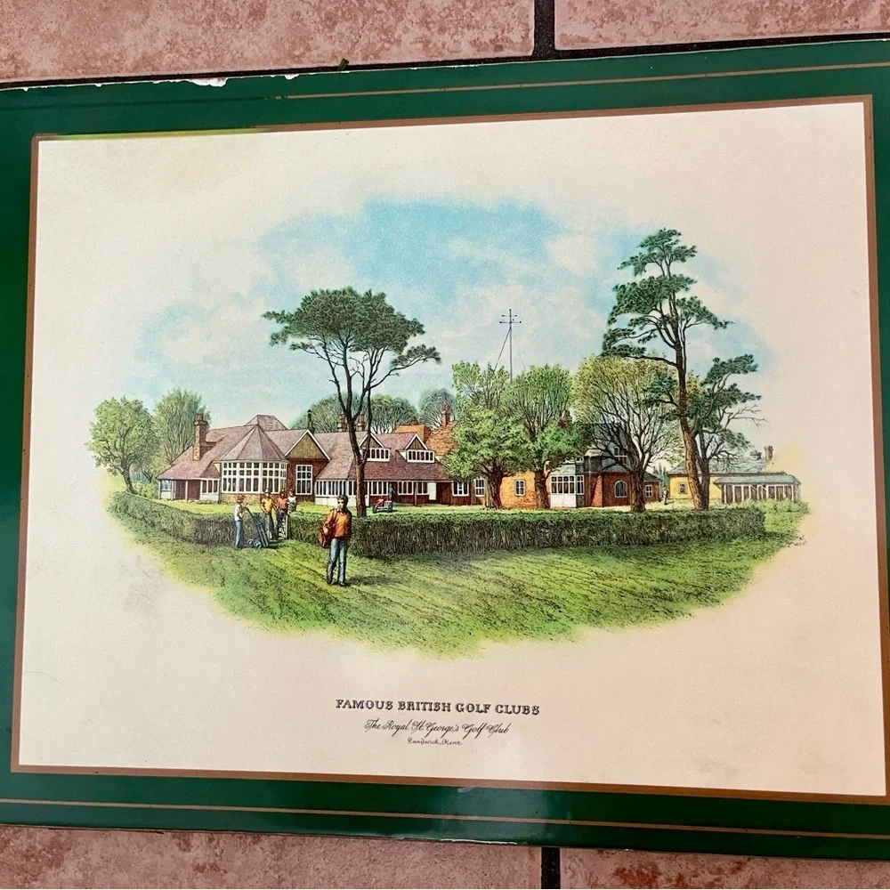 Set of 6 Vintage Golf Course Placemats 9/12 Inch